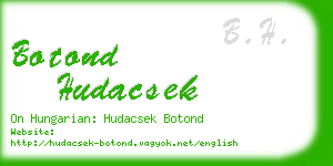 botond hudacsek business card